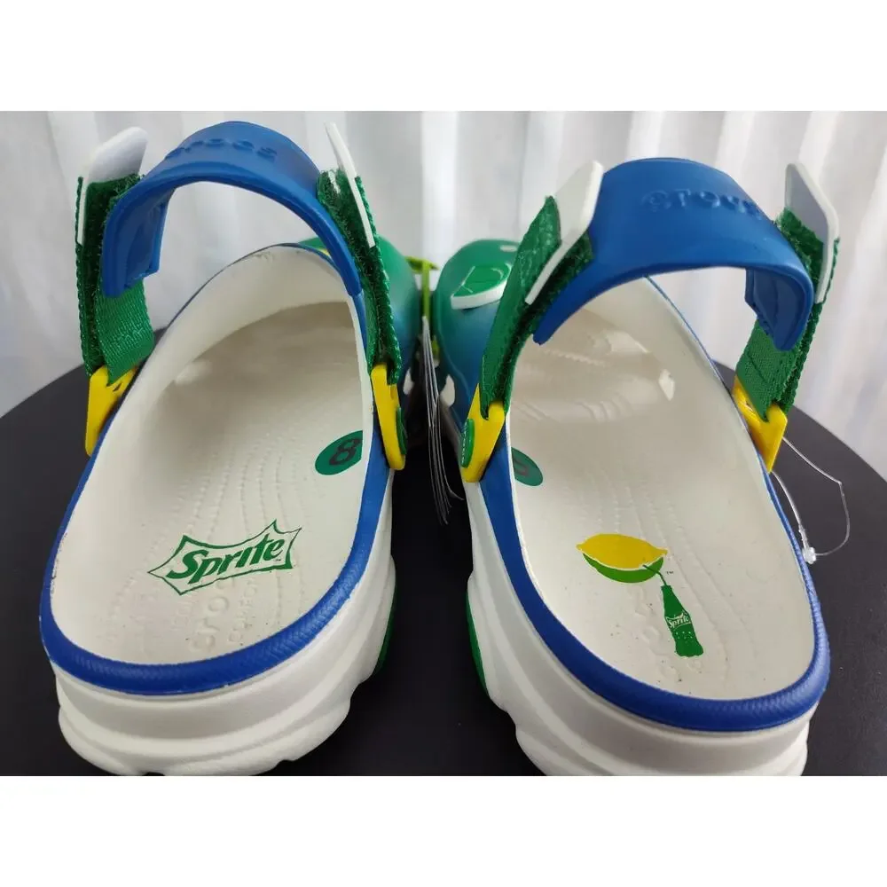 Crocs X Sprite All Terrain Clogs 209313-100 Green/Blue Mens 8 Women's 10